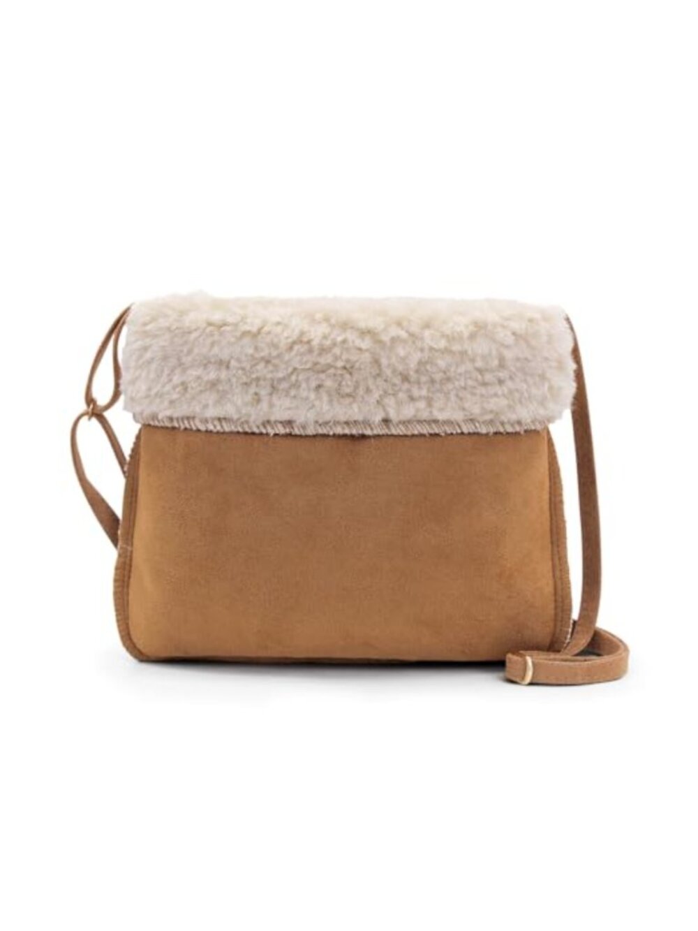 Small Crossbody Bag Wool Chamois Cloth Lightweight Travel Purse